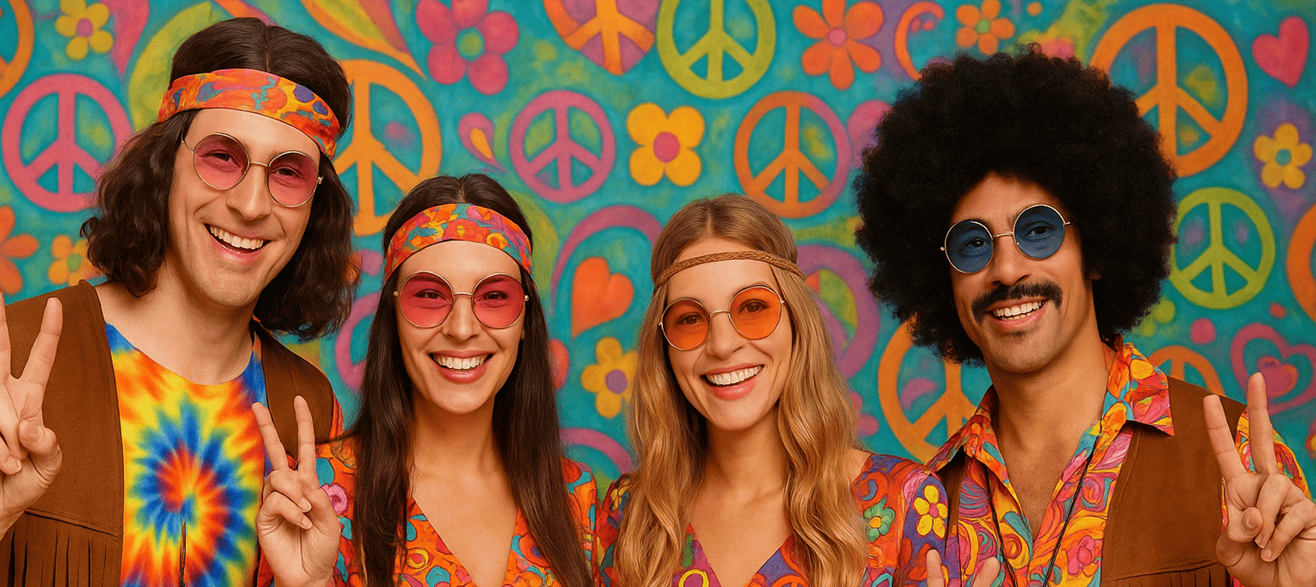 Disfarces de Hippie: Liberdade, Cor e Alegria em Cada Festa
