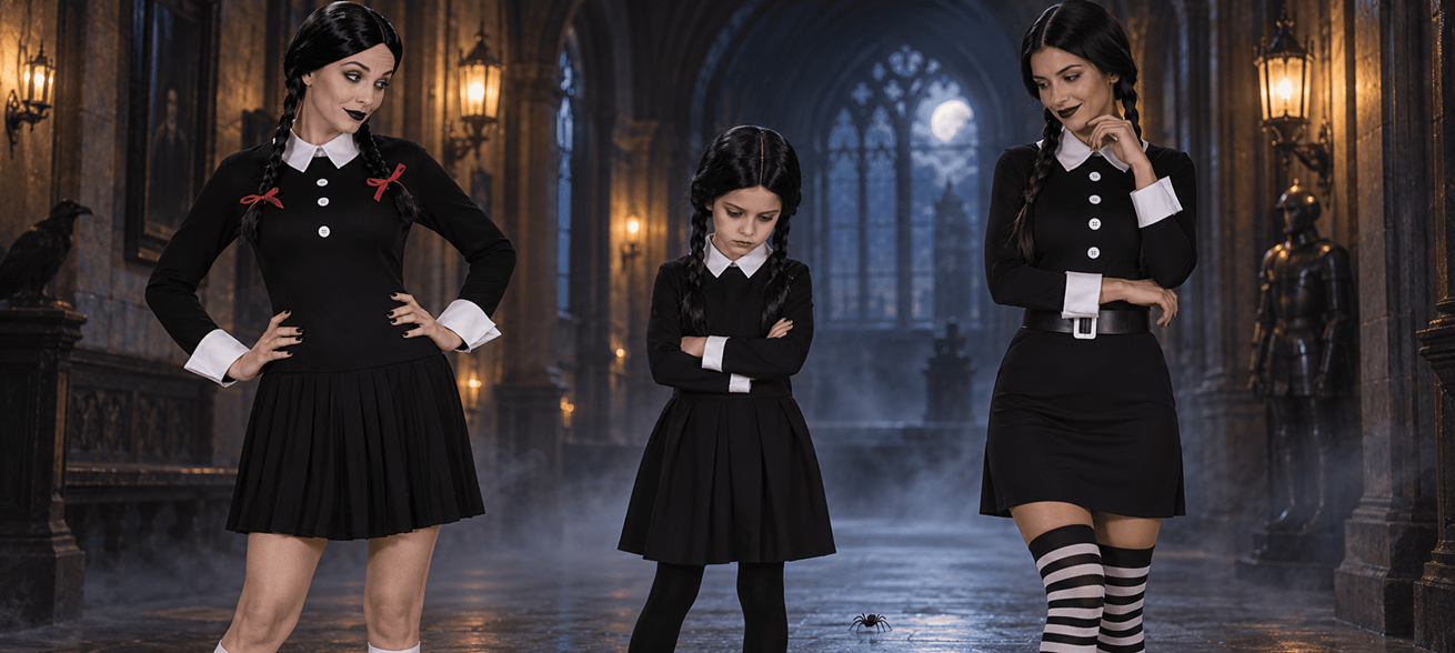 Disfarces de Quarta-feira Addams para o Halloween 2026: ideias para meninas e adultas