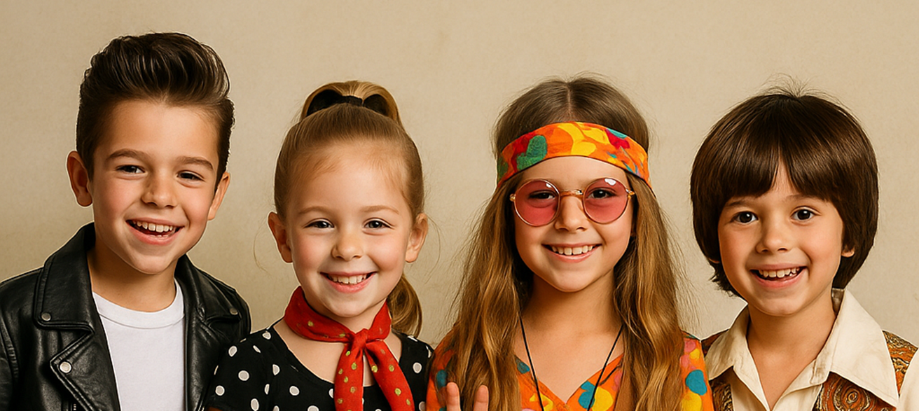 🧒 Fantasias de Décadas e Hippies para Meninos – Estilo, Diversão e Originalidade | Disfracestuyyo.com