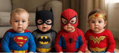 Disfarces de Super-Heróis e Vilões para Bebês: Diversão e Estilo para os Pequenos