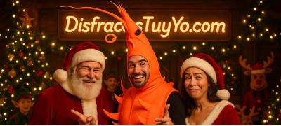 Disfarces de Natal e disfarces de gamba: a combinação mais divertida deste Natal