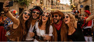 Disfarces para as festas das aldeias 2026: ideias originais para grupos, amigos e famílias