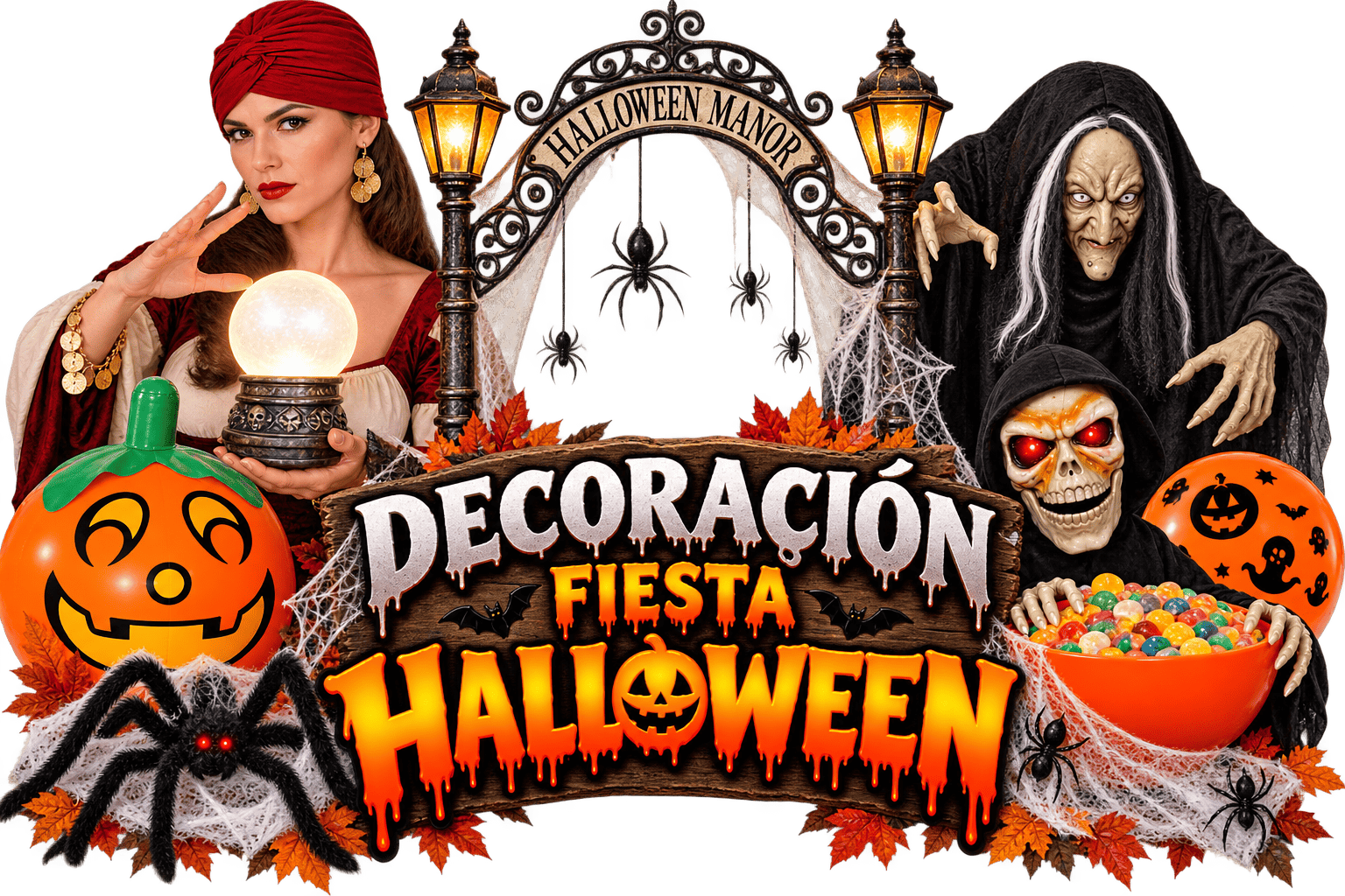 Decoração de festa de Halloween