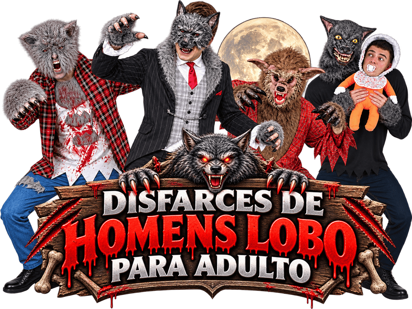 Disfarces de Lobisomem para Adulto