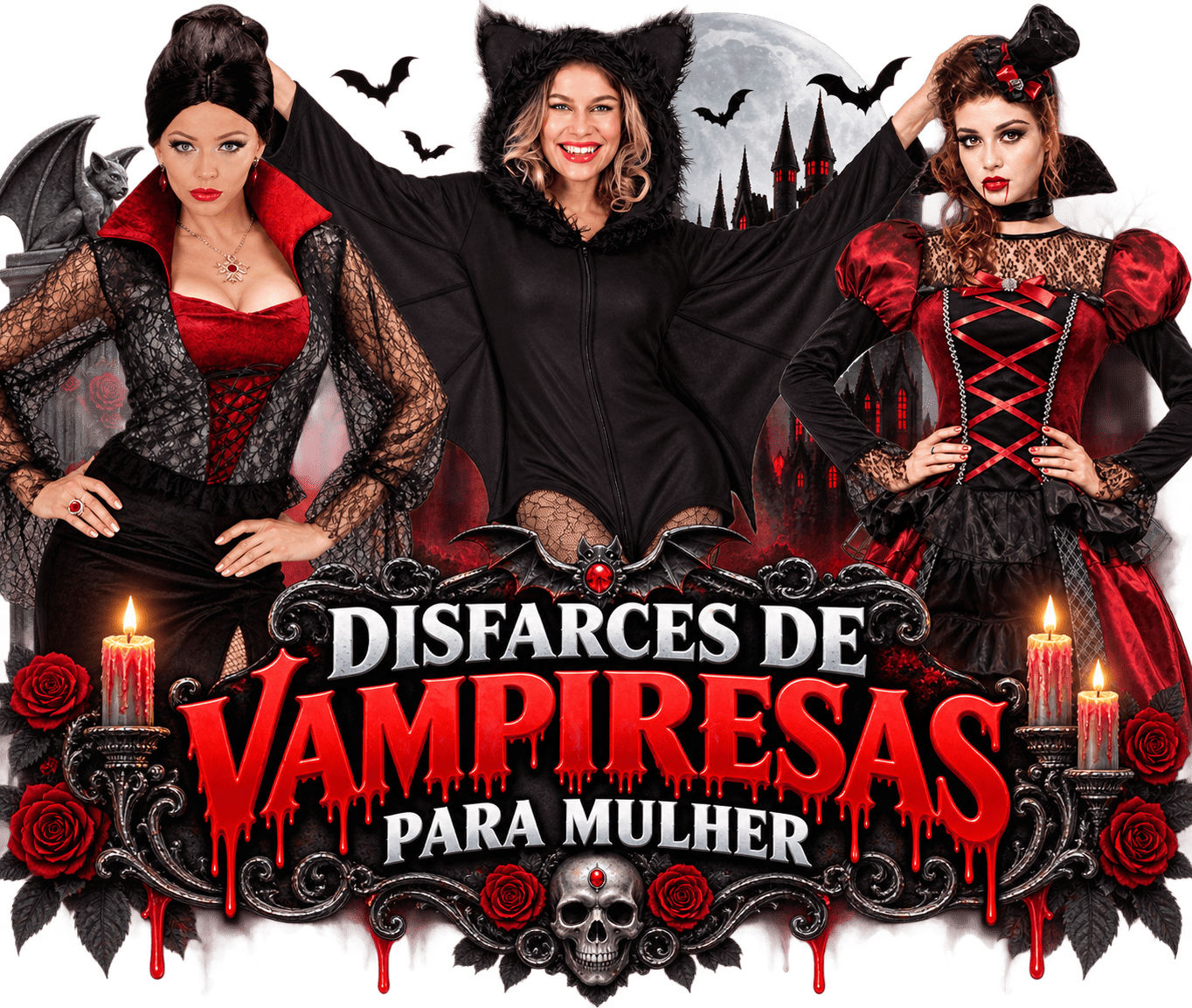 Disfarces de Vampiresas para Mulher