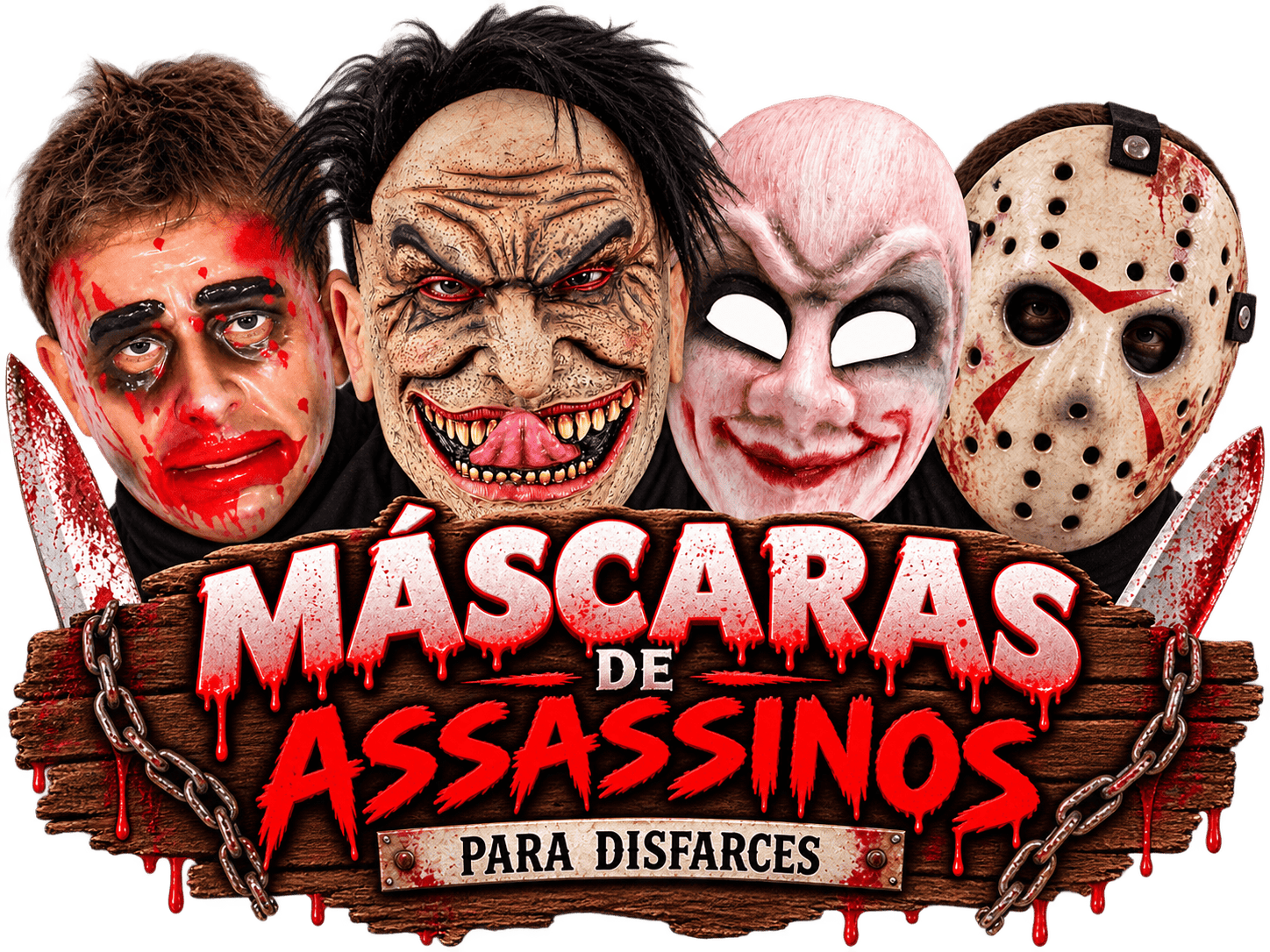 Máscaras de assassino para fantasias