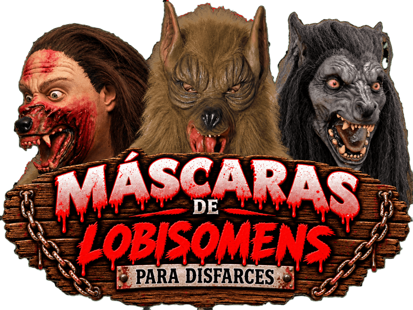 Máscaras de lobisomem para fantasias