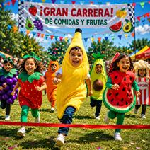 Disfarces de Frutas e Comidas para Crianças