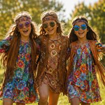 Fantasias de hippie para menina