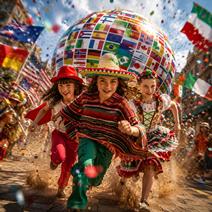 Trajes de países do mundo para meninas
