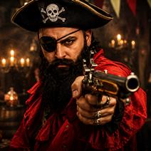 Trajes de pirata masculino