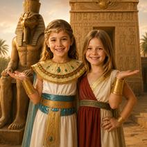 Trajes romanos, gregos e egípcios para meninas