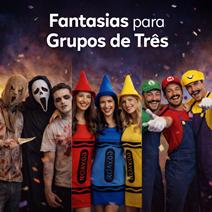 Pacote de fantasias para grupos de três