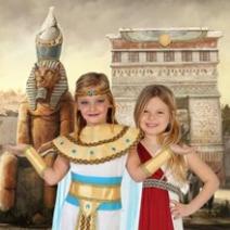 Trajes romanos, gregos e egípcios para meninas
