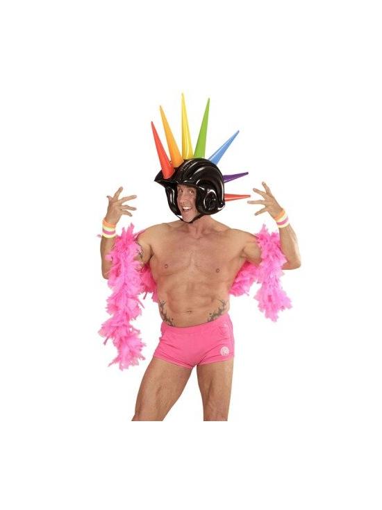 Capacete inflável multicolorido de 90 cm.