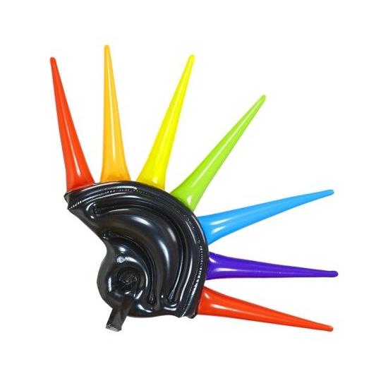 Capacete inflável multicolorido de 90 cm.