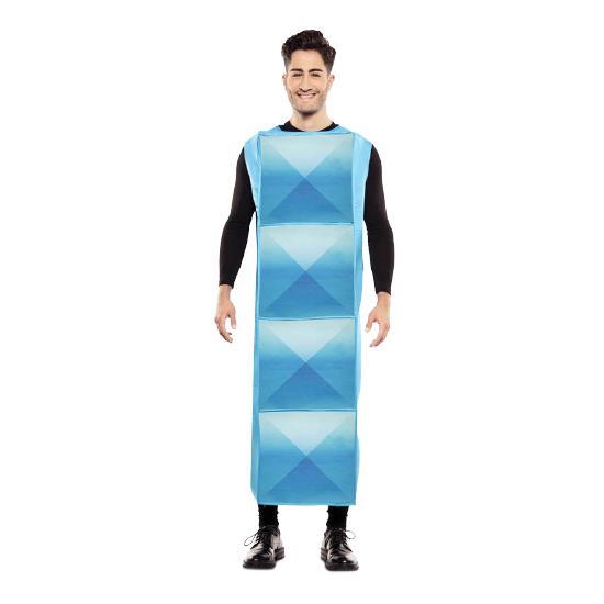 Fato de Tetris ciano adulto