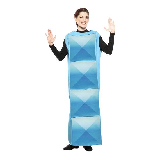 Fato de Tetris ciano adulto