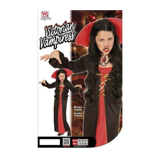 Traje de vampiro vitoriano.menina