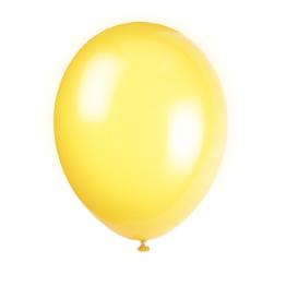 10 globos color amarillo (30 cm) - Línea Colores Básicos