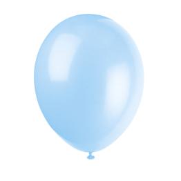 10 globos color azul cielo (30 cm) - Línea Colores Básicos