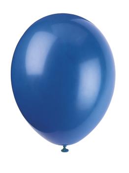 10 globos color azulón (30 cm) - Línea Colores Básicos