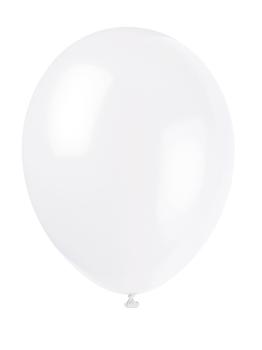 10 globos color blanco (30 cm) - Línea Colores Básicos