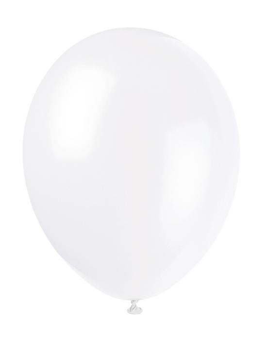 10 globos color blanco (30 cm) - Línea Colores Básicos