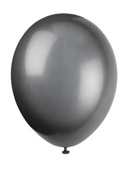 10 globos color negro (30 cm) - Línea Colores Básicos