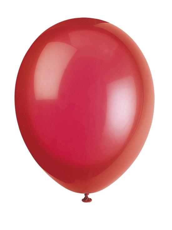 10 globos color rojo (30 cm) - Línea Colores Básicos