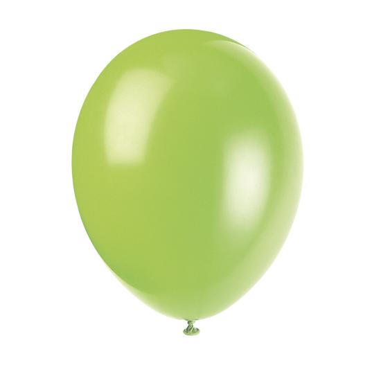 10 globos verde neón (30 cm) - Línea Colores Básicos 10 globos verde neón (30 cm) - Línea Colores Básicos
