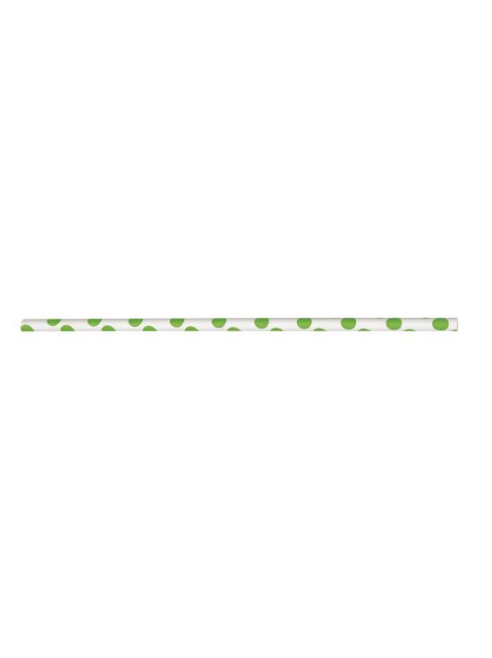10 pajitas de topos verde lima
