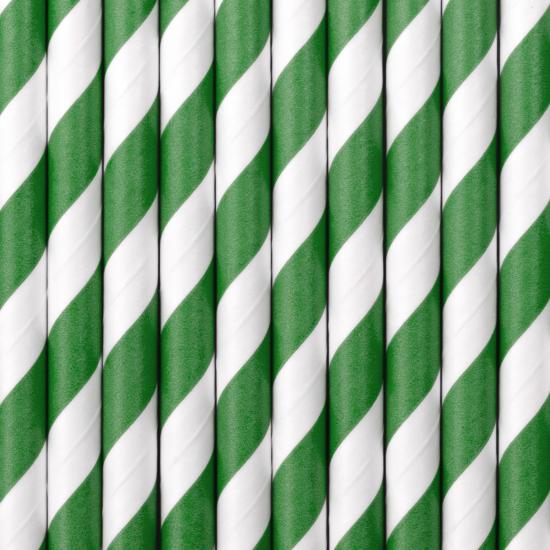 10 pajitas verdes de papel 10 pajitas verdes de papel