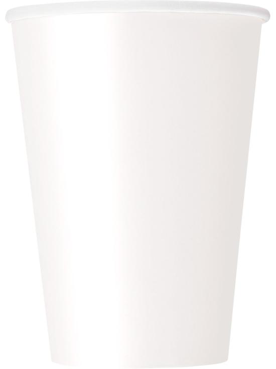 10 vasos grandes color blanco - Línea Colores Básicos