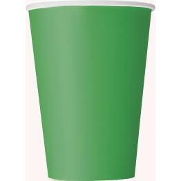 10 vasos grandes color verde esmeralda - Línea Colores Básicos