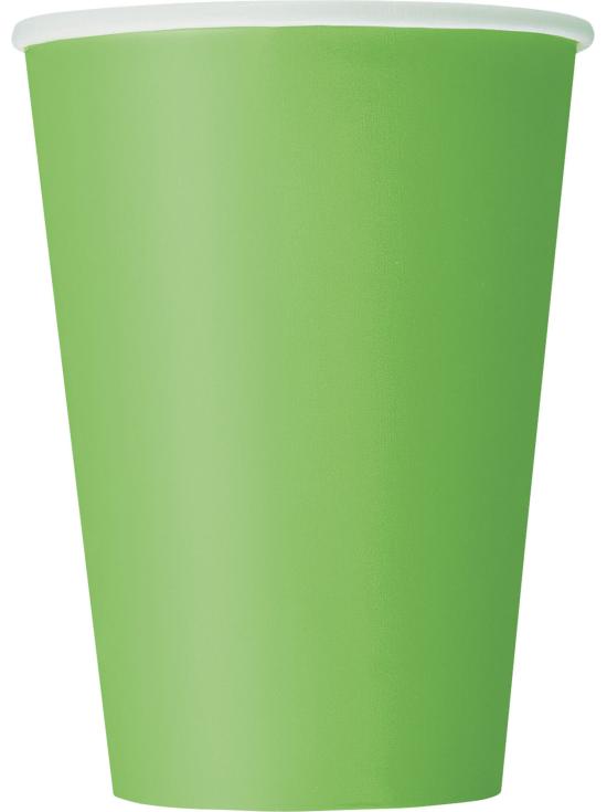 10 vasos grandes color verde lima - Línea Colores Básicos