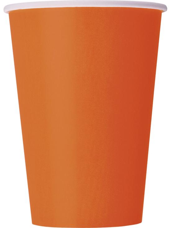 10 vasos grandes naranjas - Línea Colores Básicos