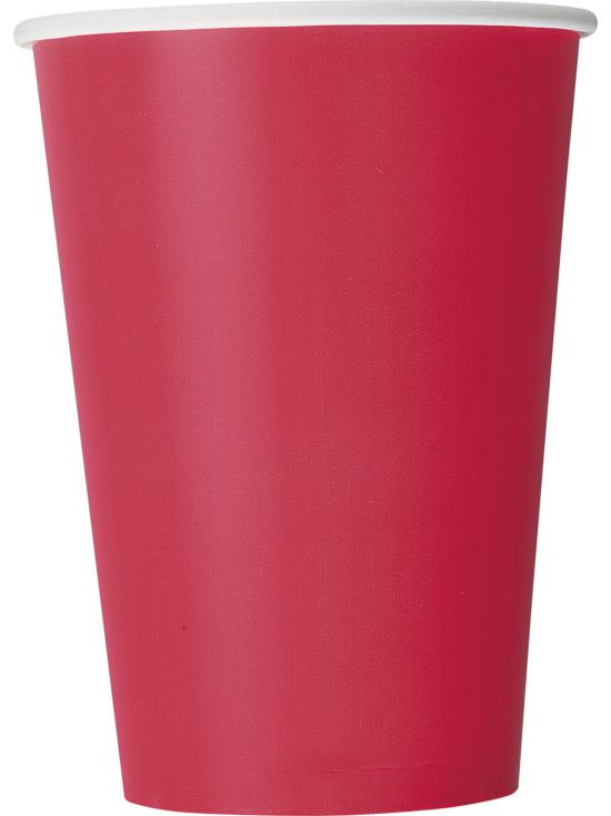 10 vasos grandes rojos - Línea Colores Básicos