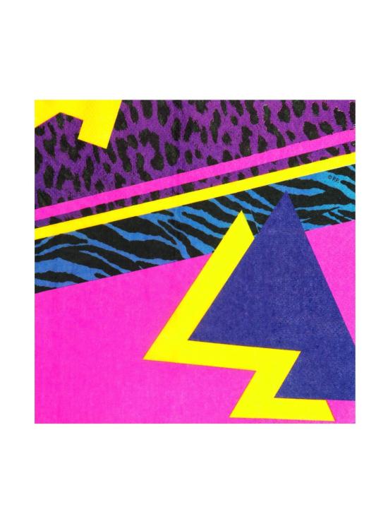 12 servilletas años 80 (33x33 cm) - Pop Party