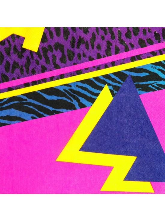 12 servilletas años 80 (33x33 cm) - Pop Party