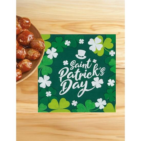 12 Guardanapos Descartáveis para o Dia de São Patrício, 16x16 cm