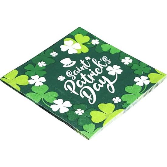 12 Guardanapos Descartáveis para o Dia de São Patrício, 16x16 cm