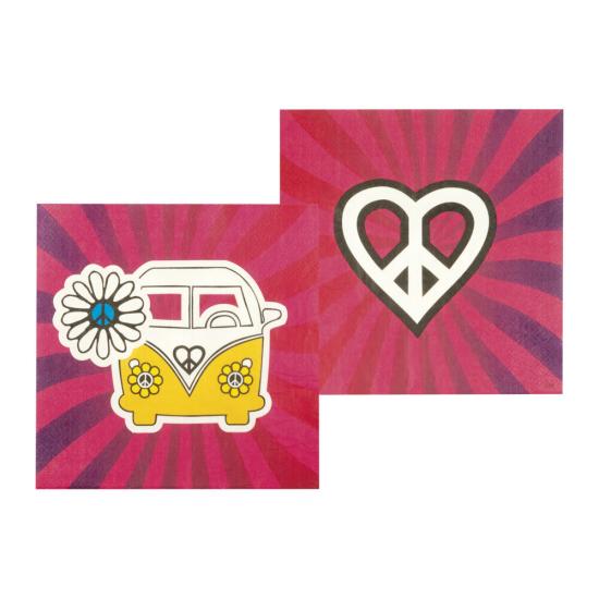 12 Guardanapos Hippie 33x33cm 12 Guardanapos Hippie 33x33cm