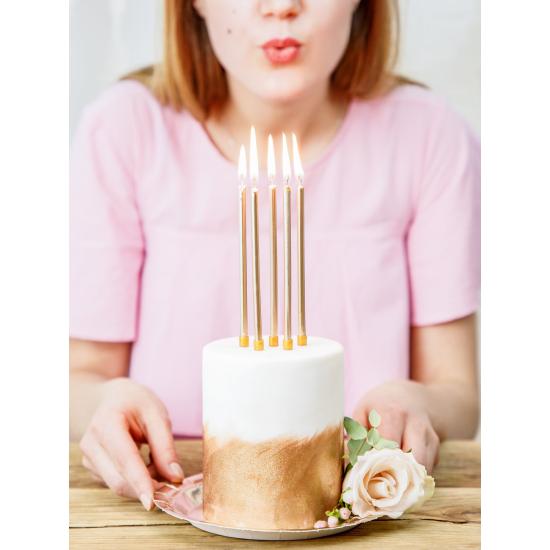 12 velas de cumpleaños doradas (12,5 cm) 12 velas de cumpleaños doradas (12,5 cm)