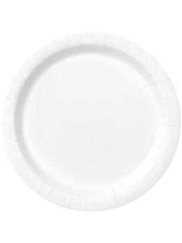 16 platos blancos (23 cm) - Línea Colores Básicos