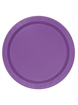 16 platos morado (23 cm) - Línea Colores Básicos