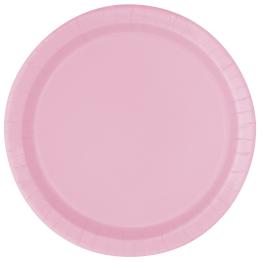 16 platos rosa claro (23 cm) - Línea Colores Básicos
