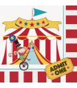16 servilletas (33x33 cm) - Circus Carnival