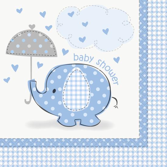 16 servilletas azules (33x33 cm) - Umbrellaphants Blue 16 servilletas azules (33x33 cm) - Umbrellaphants Blue