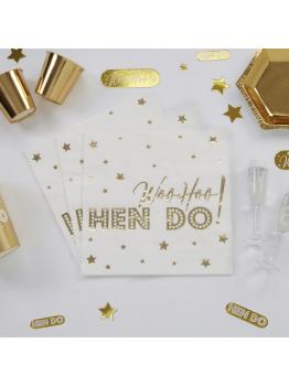 16 servilletas de papel (33x33 cm) - Woo Hoo Hen Do